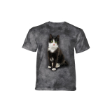 The Mountain T-Shirt Black & White Cat