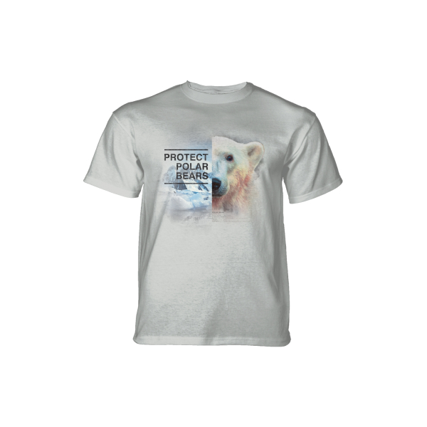 The Mountain Erwachsenen T-Shirt "Protect Polar Bear" Grau 5XL