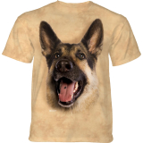 The Mountain Erwachsenen T-Shirt Joyful German Shepherd