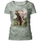 The Mountain Damen Scoop T-shirt "Elephant Calf"