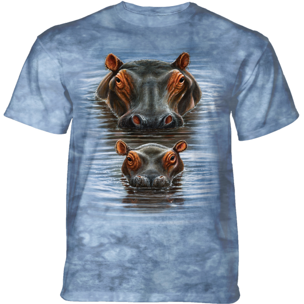 The Mountain Erwachsenen T-Shirt "Two Hippos"
