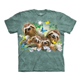 The Mountain Erwachsenen T-Shirt "Sloth Family...