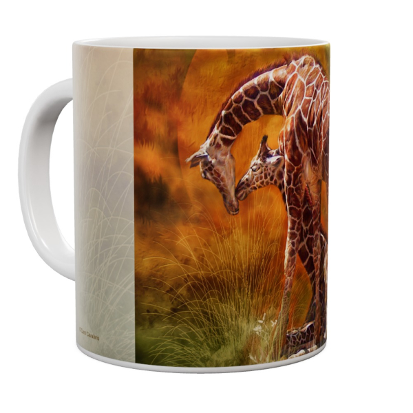 Kaffeetasse, Mug, Kaffebecher "Giraffe World"