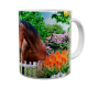 Kaffeetasse, Mug, Kaffebecher "At The Garden Gate - Horses"