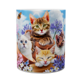 Kaffeetasse, Mug, Kaffebecher "Garden Wonders - Cats"