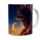 Kaffeetasse, Mug, Kaffebecher "Night Guardian - Wolf"