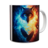 Kaffeetasse, Mug, Kaffebecher "Inner Flight - Wolf"