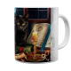 Kaffeetasse, Mug, Kaffebecher "Black Cat By Candlelight"