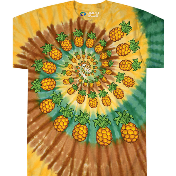 Pineapple Spiral Food Tie Dye T-shirt