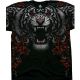 Three Tiger Roar Dark Fantasy T-shirt