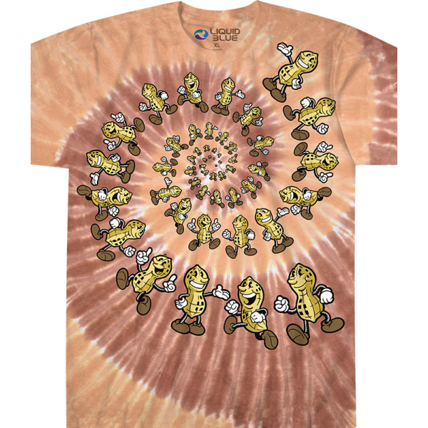 Peanut Spiral Food Tie Dye T-shirt
