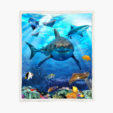 Fleecedecke "Great White Shark" L - 150 x 200cm