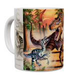 Kaffeetasse, Mug, Kaffebecher "Dino Battle"