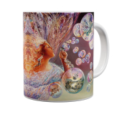 Kaffeetasse, Mug, Kaffebecher "Bubble Flower"
