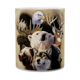 Kaffeetasse, Mug, Kaffebecher "North American Montage"