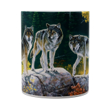 Kaffeetasse, Mug, Kaffebecher "Fall Wolf Trio"