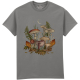 The Coloured House Erwachsenen T-Shirt "Autumn Mushrooms" Grün-2XL