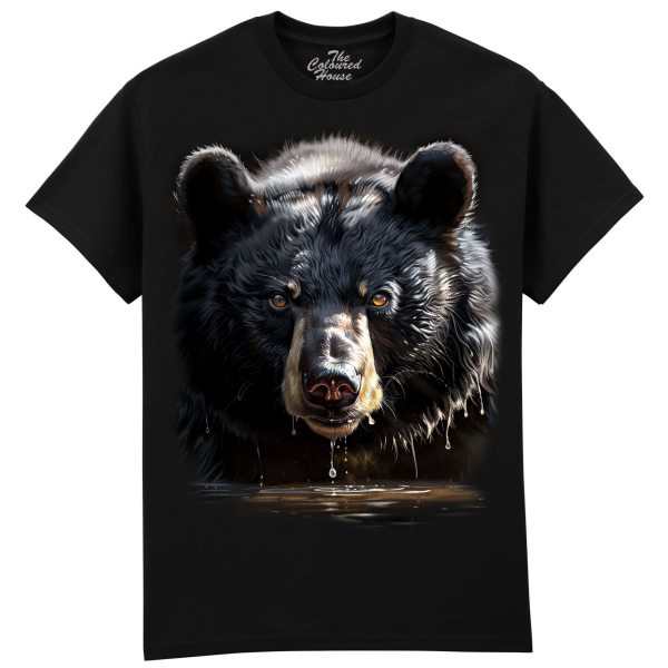 The Coloured House Erwachsenen T-Shirt "Black Bear In Water"