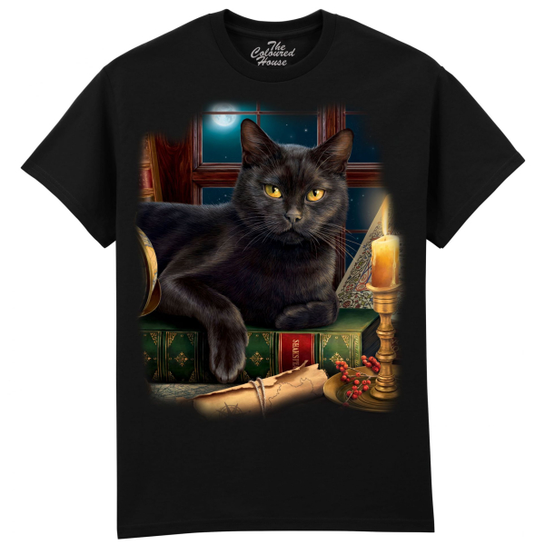 The Coloured House Erwachsenen T-Shirt "Black Cat By Candlelight"
