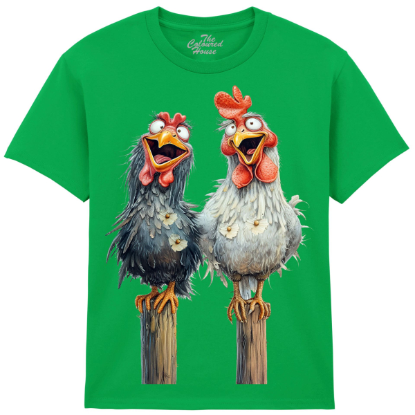The Coloured House Kinder T-Shirt "Friendly Chickens"