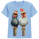 The Coloured House Kinder T-Shirt "Friendly Chickens"