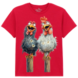 The Coloured House Kinder T-Shirt "Friendly Chickens"