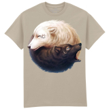 The Coloured House Erwachsenen T-Shirt "Yin And Yang Wolves"