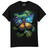 The Coloured House Erwachsenen T-Shirt "Blue Gold Butterfly"