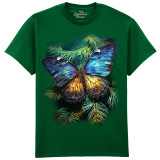 The Coloured House Erwachsenen T-Shirt "Blue Gold Butterfly"
