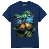 The Coloured House Erwachsenen T-Shirt "Blue Gold Butterfly"