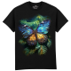 The Coloured House Erwachsenen T-Shirt "Blue Gold Butterfly"