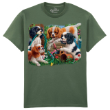The Coloured House Erwachsenen T-Shirt "Puppies In The Garden"