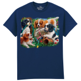The Coloured House Erwachsenen T-Shirt "Puppies In The Garden"