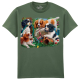 The Coloured House Erwachsenen T-Shirt "Puppies In The Garden"
