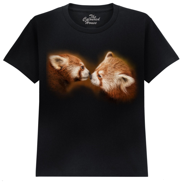 The Coloured House Kinder T-Shirt "The Kiss - Red Panda"