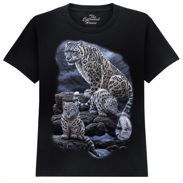 The Coloured House Kinder T-Shirt "Snow Leopards Family"