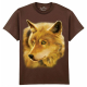 The Coloured House Erwachsenen T-Shirt "Wolf Golden Sun"