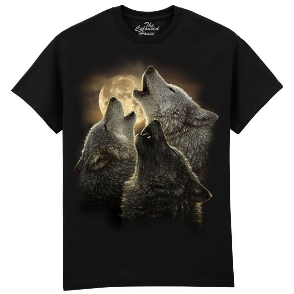 The Coloured House Erwachsenen T-Shirt "Wolf Trinity"
