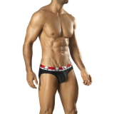 Vuthy Badehose red plaid band  S