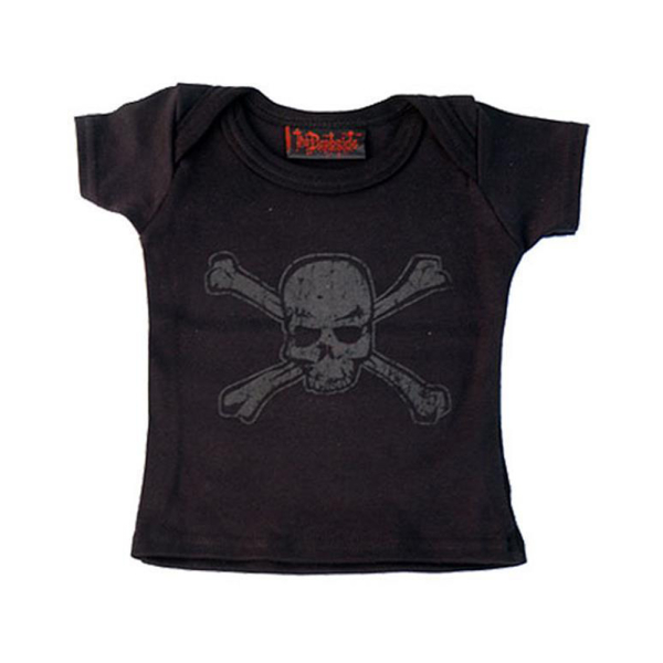 Darkside Baby T Shirt  "Distressed Skull" 0-6 Monate