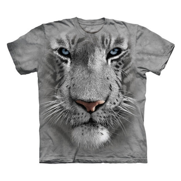 The Mountain Erwachsenen T-Shirt "White Tiger Face" S