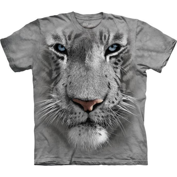 The Mountain Erwachsenen T-Shirt "White Tiger Face" 3XL