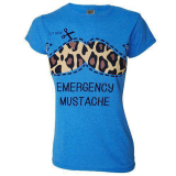 Darkside  Womens T Shirt Emergency Moustache