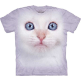  Kinder T-Shirt White Kitten Face