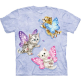  Kinder T-Shirt Butterfly Kitten Fairies
