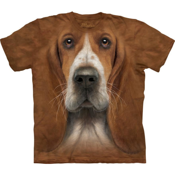 The Mountain Erwachsenen T-Shirt "Basset Hound Head" S