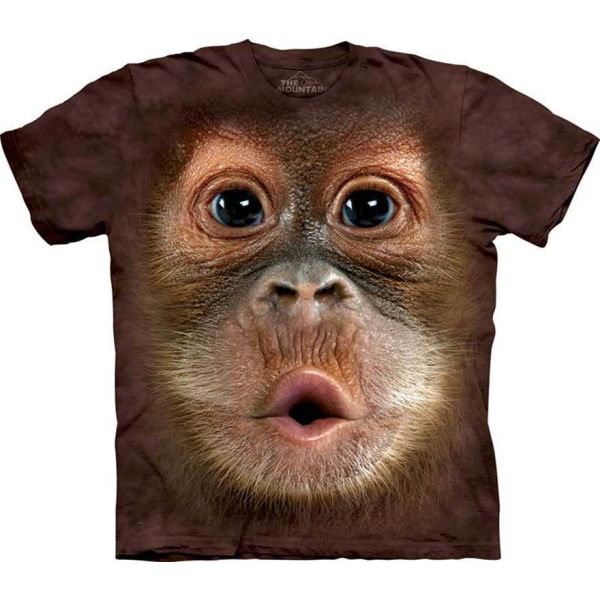Kinder T-Shirt "Big Face Baby Orangutan" S - 104/122