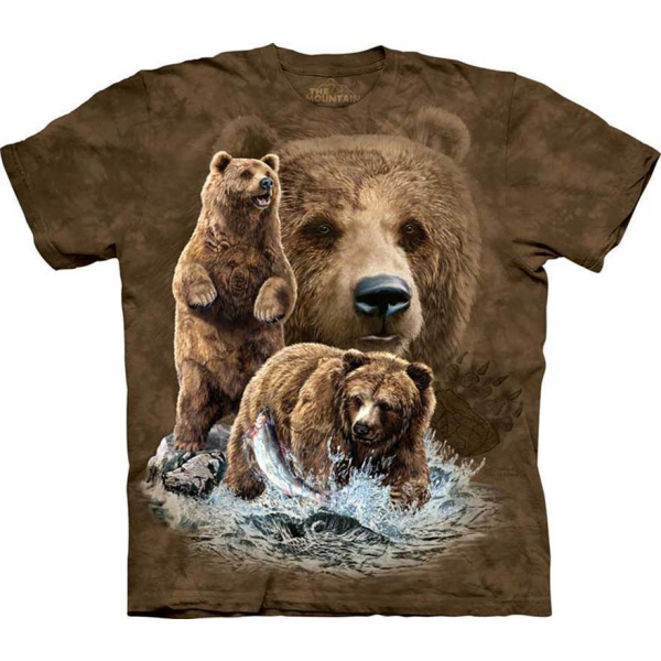 The Mountain Erwachsenen T-Shirt "Find 10 Brown Bears"