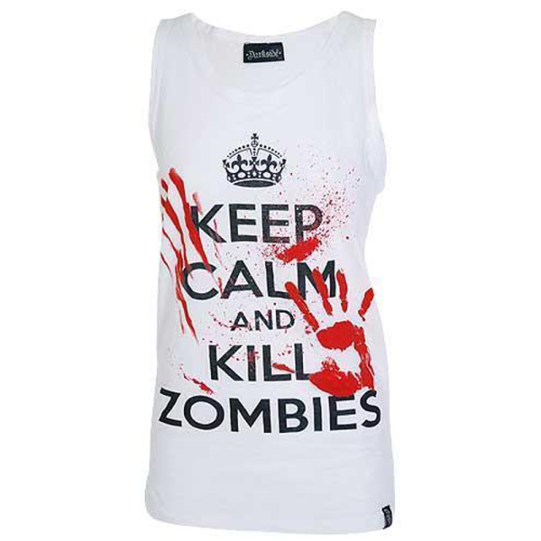 Darkside Träger Shirt Keep Calm Kill Zombies Medium (UK Size 12)