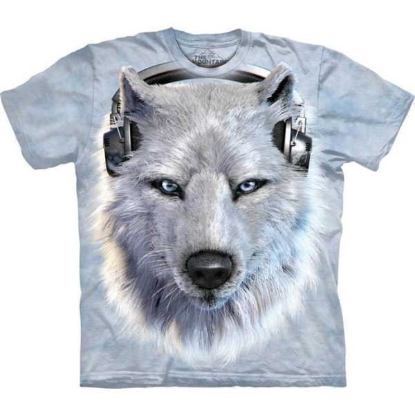 The Mountain Erwachsenen T-Shirt "White Wolf DJ" S